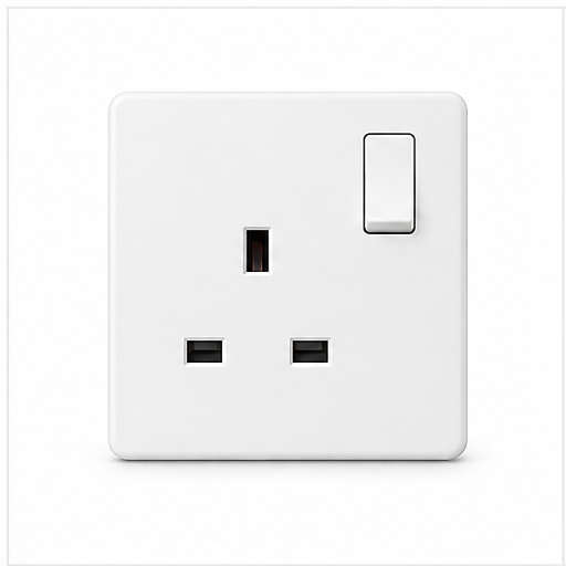 Panasonic 1-Gang 13A Single Switched Socket — Without Cover Plate