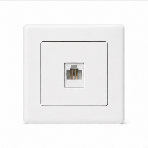 Panasonic 1-Gang Telephone Socket - RJ11/12 (6P4C) — Without Cover Plate