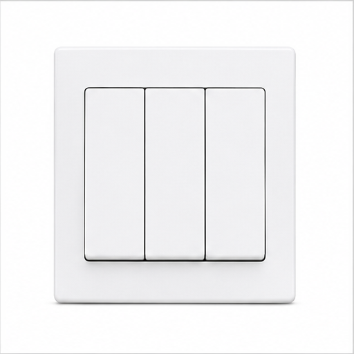 Panasonic 3-Gang 10A 1-Way SP Switch — Without Cover Plate