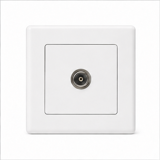 Panasonic 1-Gang TV Socket - DIN Type — Without Cover Plate